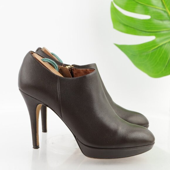 Vince Camuto Womens Elvin Boots Size 7 Brown Leather Platform Heel Dressy Bootie - Picture 8 of 13